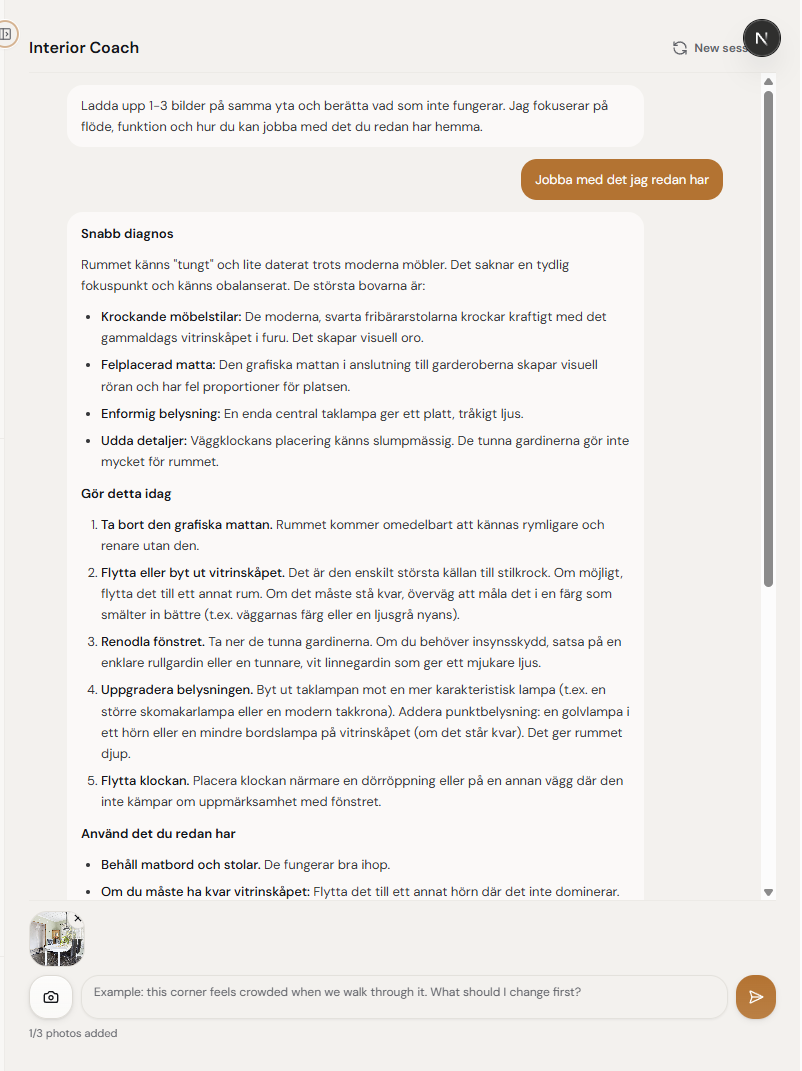 Förhandsvisning av Ny Fasad inredningscoach i chatt